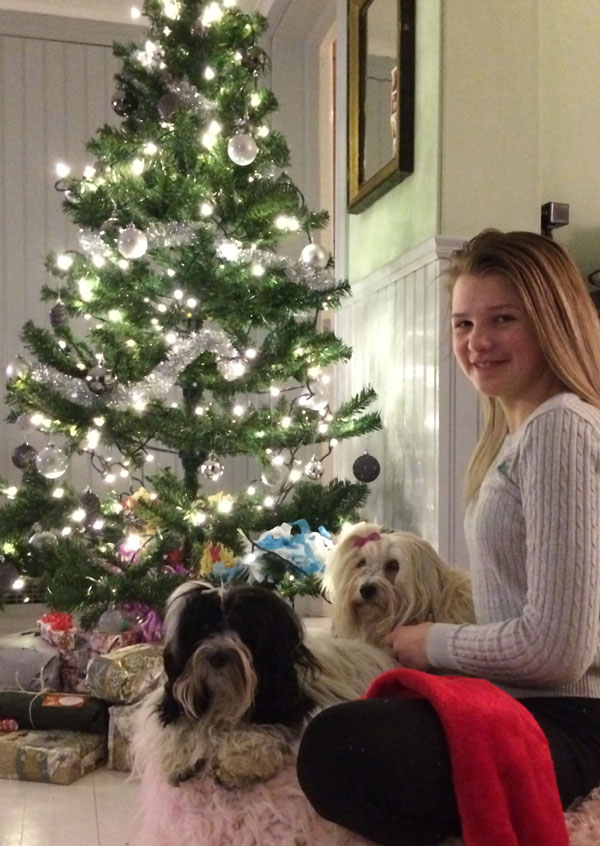 Näva och Scilla vid granen